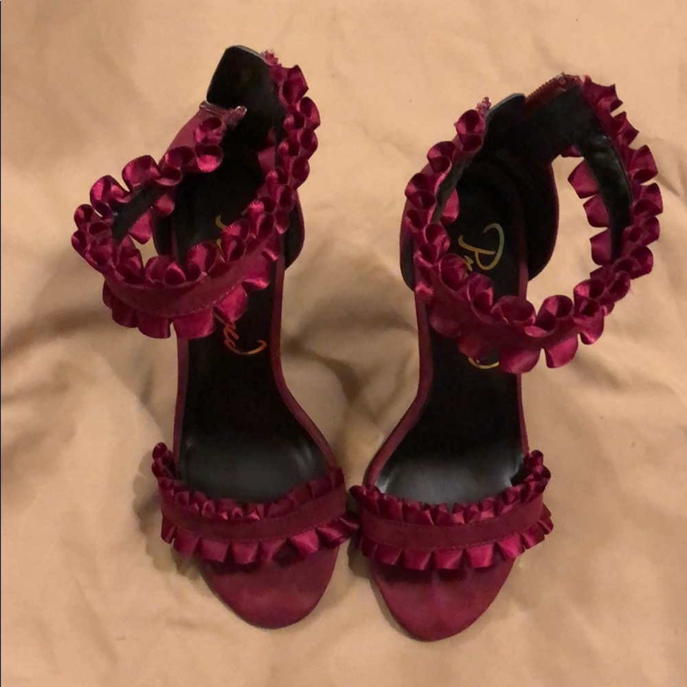 Maroon Heels by Privileged. Worn 2x. Box included.